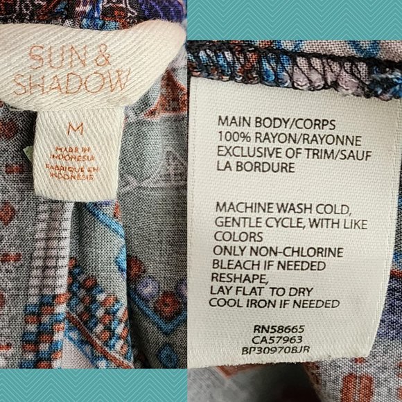 Sun & Shadow Aztec Printed Strappy Mini Dress - Picture 4 of 4